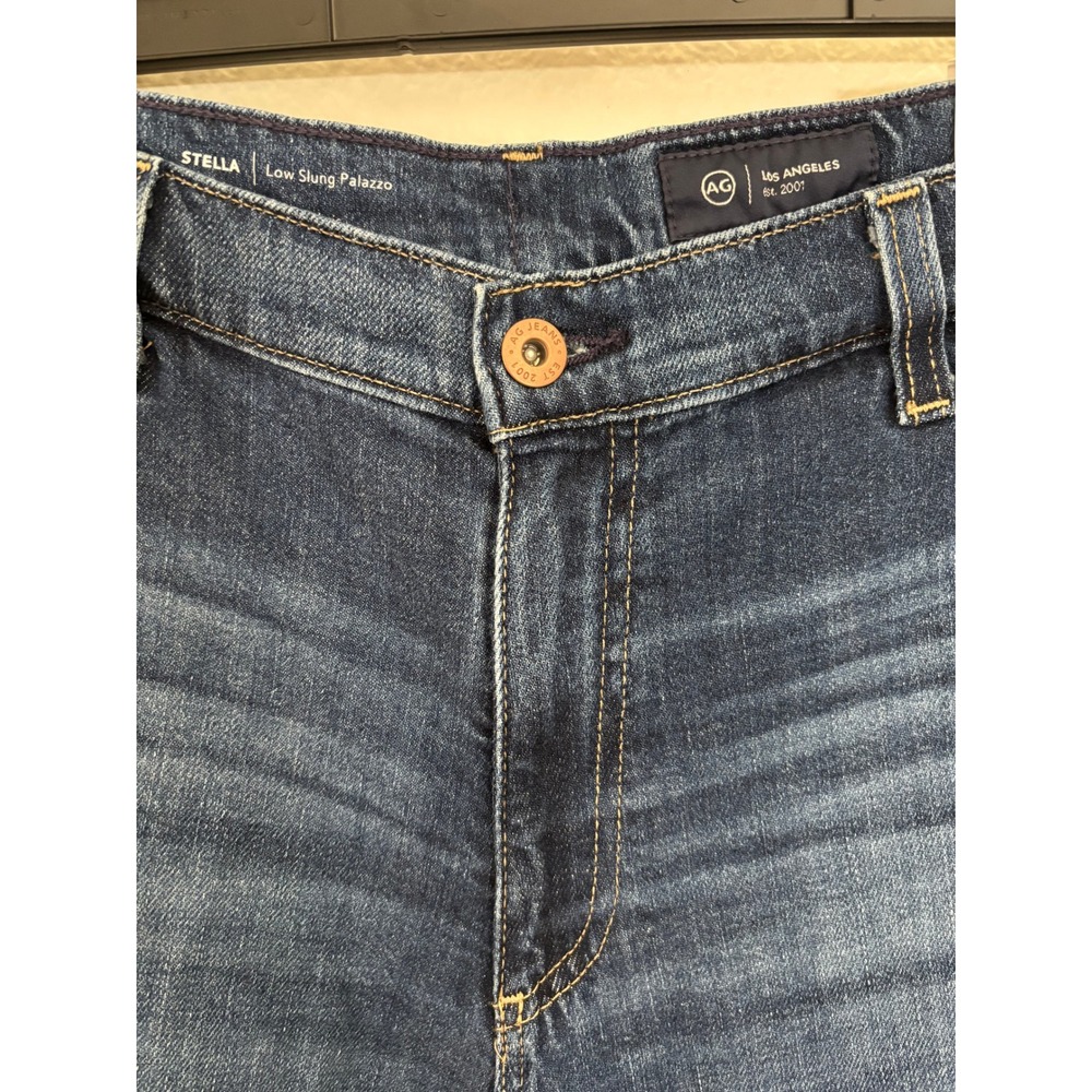 AG Adriano Goldschmied Stella Low Slung Palazzo Wide Leg in Plume Jeans Size 30 - Picture 2 of 6